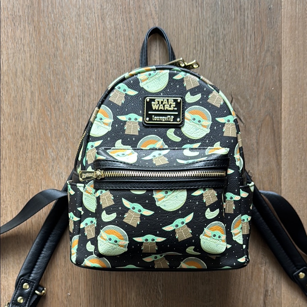 Loungefly Star Wars Baby Yoda Black Mini Backpack